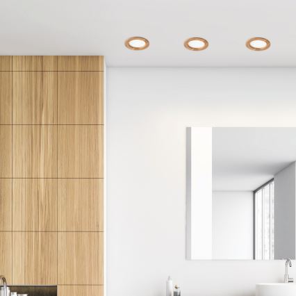 LED Лампа за окачен таван WOODY SPOT LED/12,5W/230V 4000K дъб ø 16 см