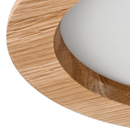 LED Лампа за окачен таван WOODY SPOT LED/16,5W/230V 4000K дъб ø 18,5 см