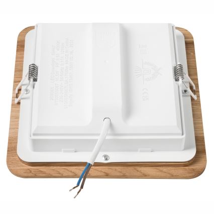 LED Лампа за окачен таван WOODY SPOT LED/17W/230V 3000K дъб 18,5x18,5 см