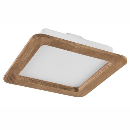 LED Лампа за окачен таван WOODY SPOT LED/17W/230V 3000K орех 18,5x18,5 см