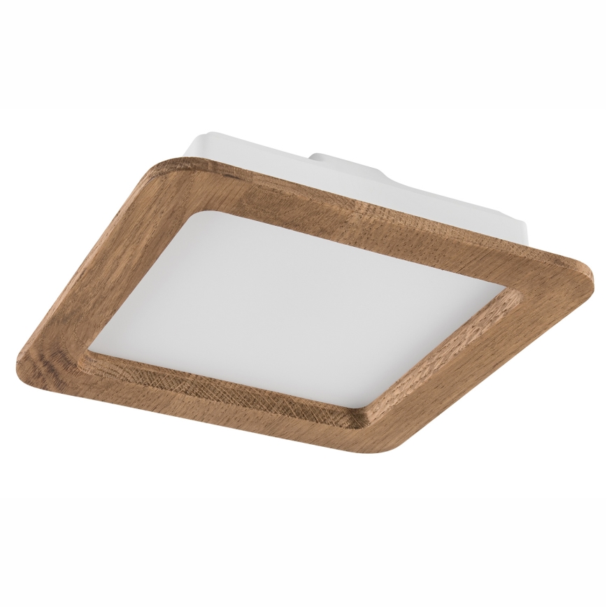 LED Лампа за окачен таван WOODY SPOT LED/17W/230V 3000K орех 18,5x18,5 см