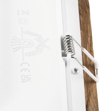 LED Лампа за окачен таван WOODY SPOT LED/17W/230V 3000K орех 18,5x18,5 см