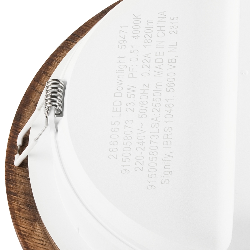 LED Лампа за окачен таван WOODY SPOT LED/23,5W/230V 4000K череша ø 23,5 см