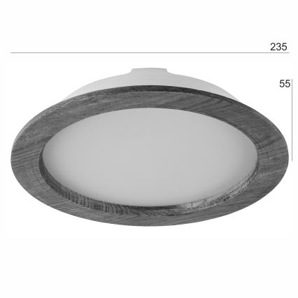 LED Лампа за окачен таван WOODY SPOT LED/23,5W/230V 4000K череша ø 23,5 см