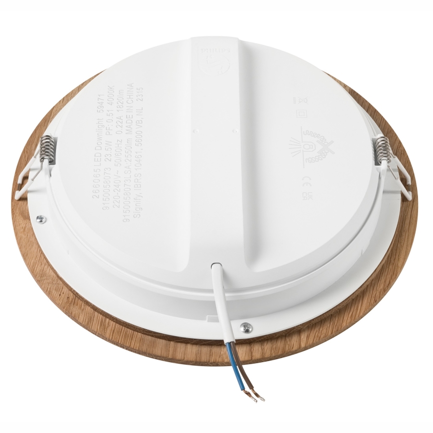 LED Лампа за окачен таван WOODY SPOT LED/23,5W/230V 4000K дъб ø 23,5 см