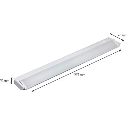 LED Лампа за под кухненски шкаф LED/10W/230V бяла