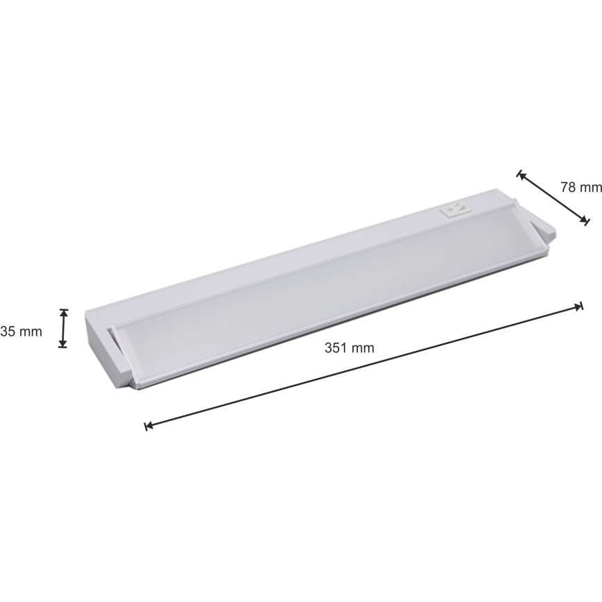 LED Лампа за под кухненски шкаф LED/5W/230V бяла