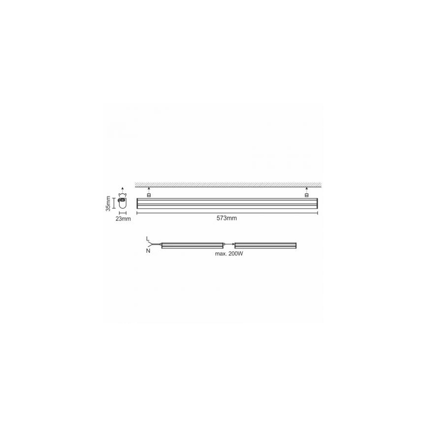 LED Лампа за под кухненски шкаф LED/9W/230V 4000K