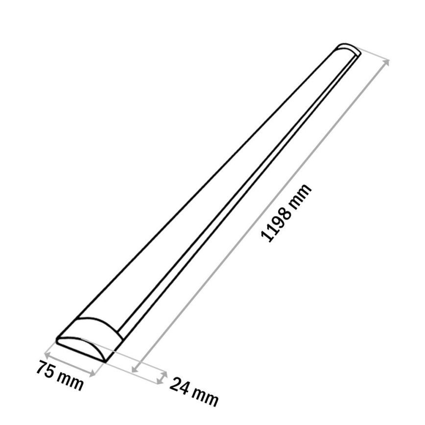 LED Лампа за под кухненски шкаф QTEC LED/36W/230V 120 см черен