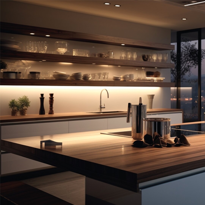 LED лампа за под кухненски шкаф с чекмеджета и USB портове LED/18W/230V 4000K сребрист