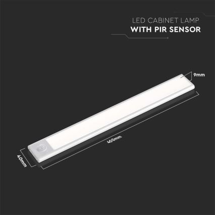 LED Лампа за под кухненски шкаф с сензор LED/2W/5V 3000K