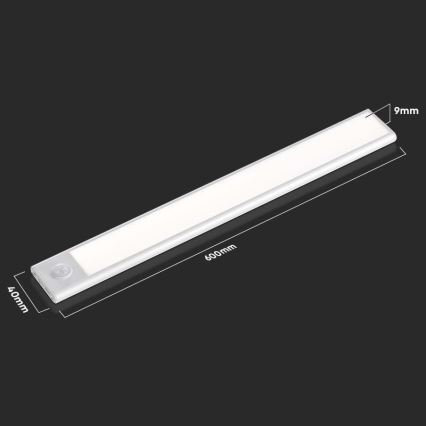 LED Лампа за под кухненски шкаф със сензор LED/2,5W/5V 4000K 3000 mAh
