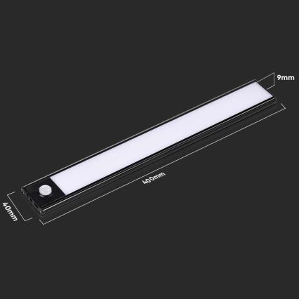 LED Лампа за под кухненски шкаф със сензор LED/2W/5V 2200 mAh 3000K