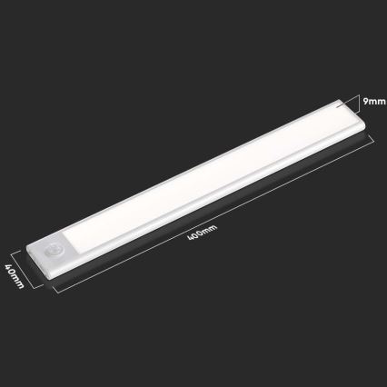 LED Лампа за под кухненски шкаф със сензор LED/2W/5V 4000K 2200 mAh