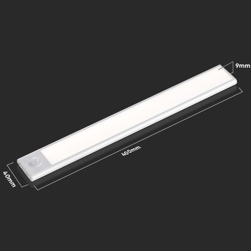 LED Лампа за под кухненски шкаф със сензор LED/2W/5V 4000K 2200 mAh