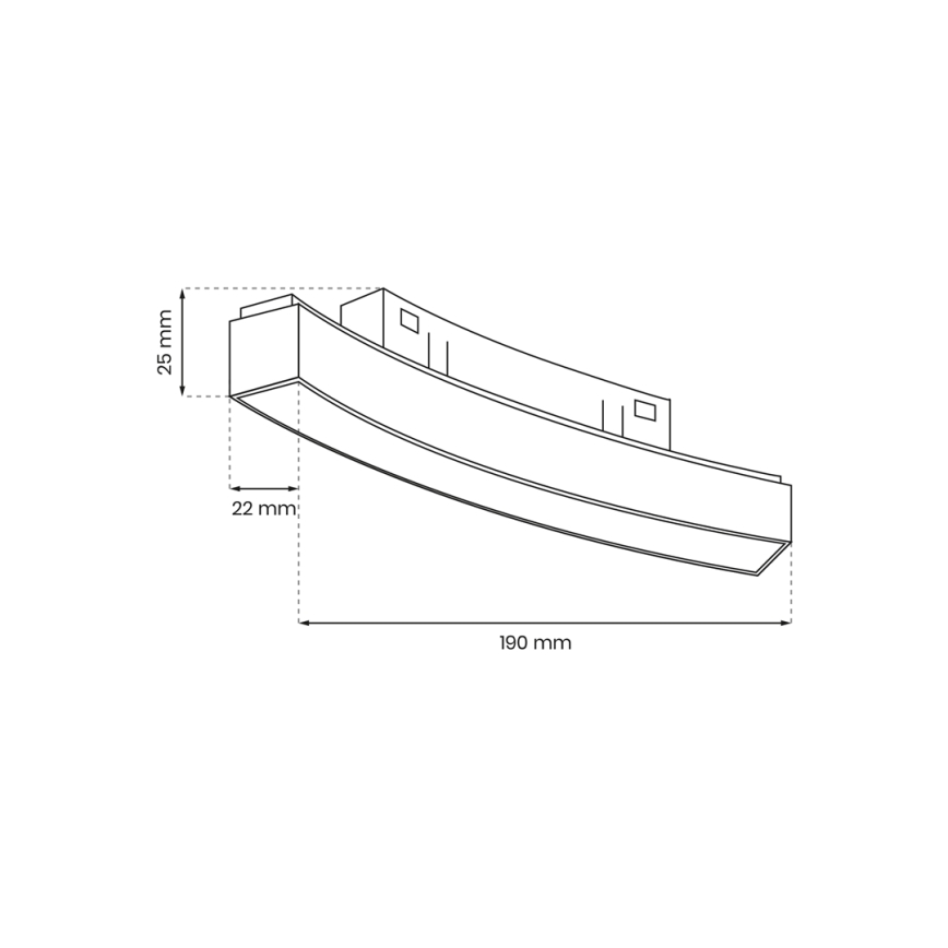 LED Лампа за релсова система MAGNETIC TRACK LED/10W/48V 4000K черен