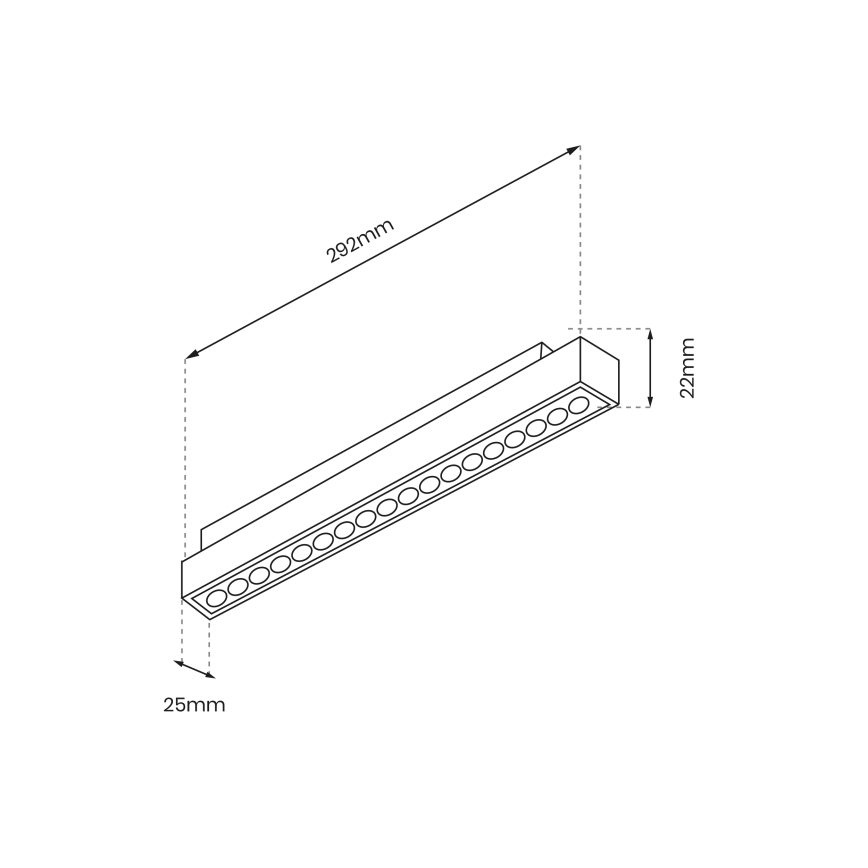 LED Лампа за релсова система MAGNETIC TRACK LED/18W/48V 4000K
