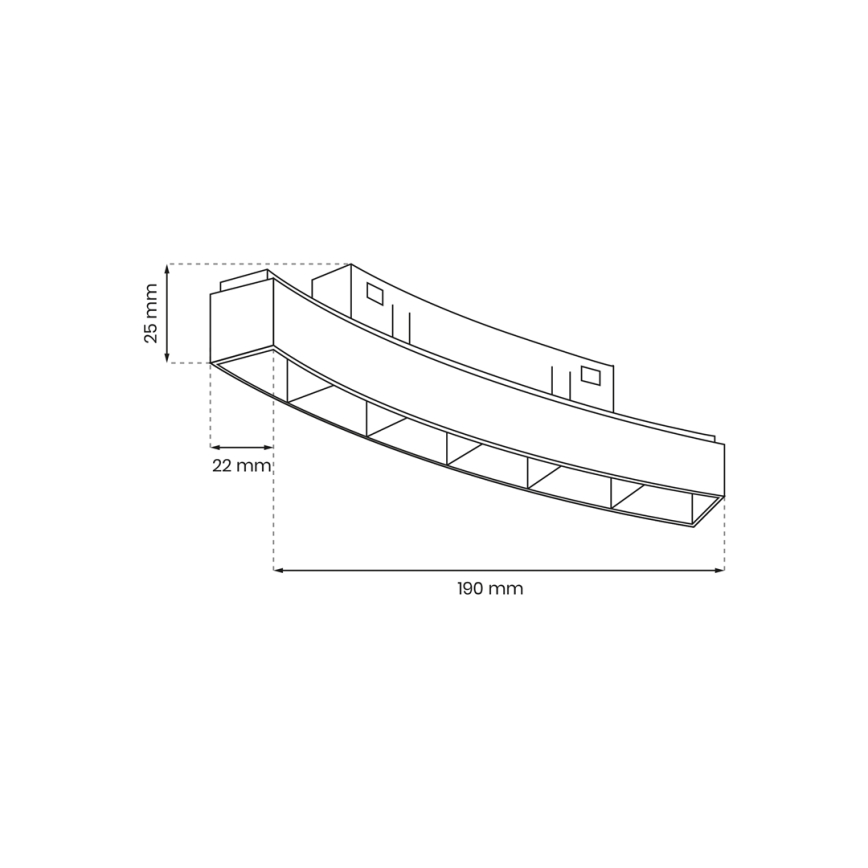 LED Лампа за релсова система MAGNETIC TRACK LED/6W/48V 4000K черен
