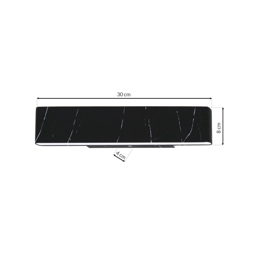 LED лампа за стена PIERCE LED/12W/230V 30 cm черна