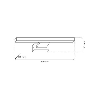 LED Лампа за стена SHINE LED/7W/230V 300x120 IP44