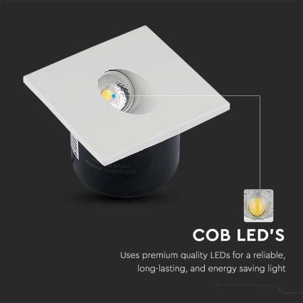 LED Лампа за стълбище LED/3W/230V 3000K бяла