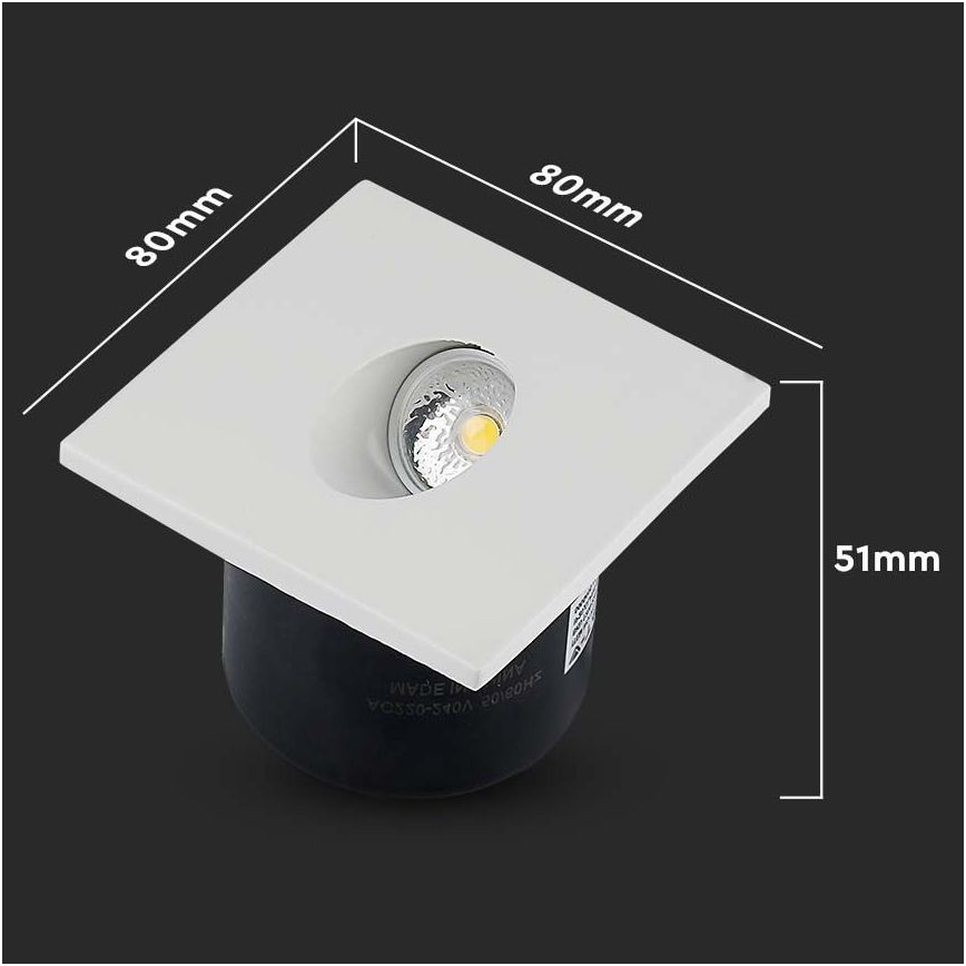 LED Лампа за стълбище LED/3W/230V 4000K бяла