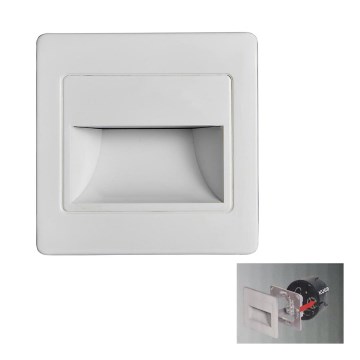 LED Лампа за стълбище STEP LIGHT LED/1,5W/230V сребриста