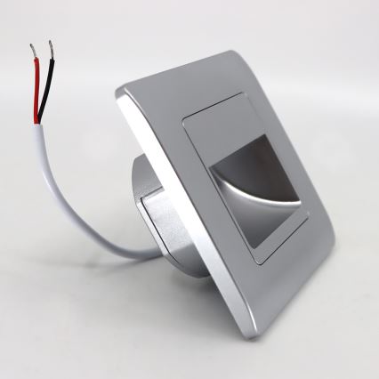 LED Лампа за стълбище STEP LIGHT LED/1,5W/230V сребриста
