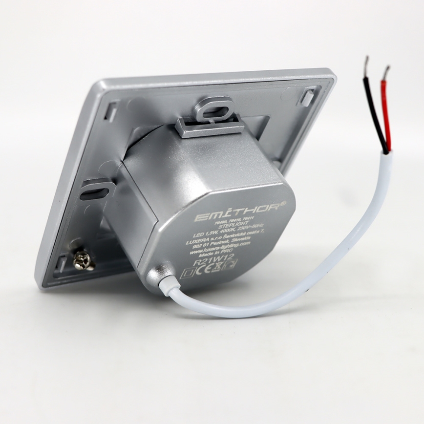 LED Лампа за стълбище STEP LIGHT LED/1,5W/230V сребриста