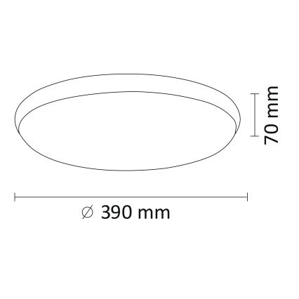 LED Лампа за таван KERN LED/24W/230V черна
