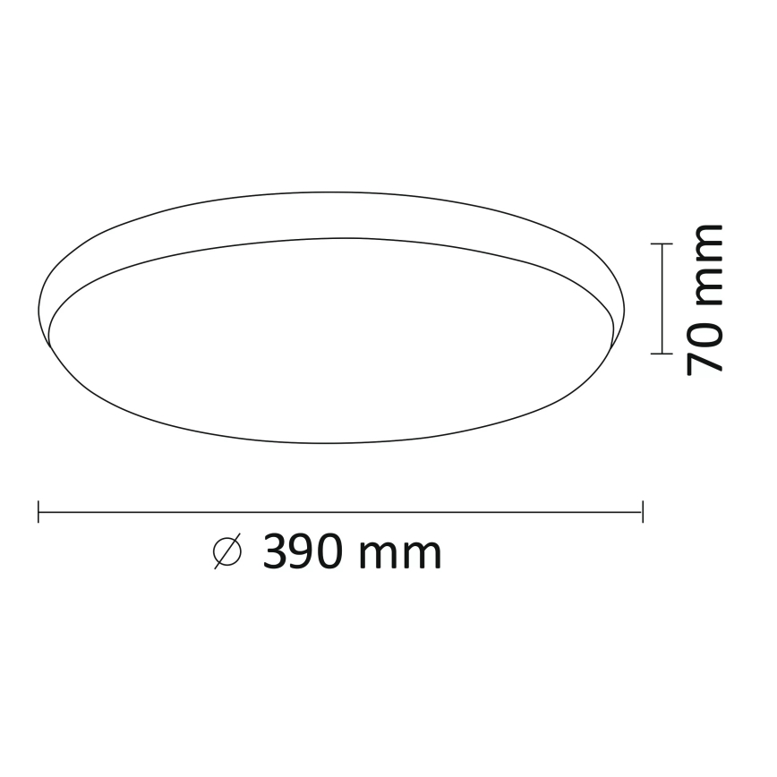 LED Лампа за таван KERN LED/24W/230V черна