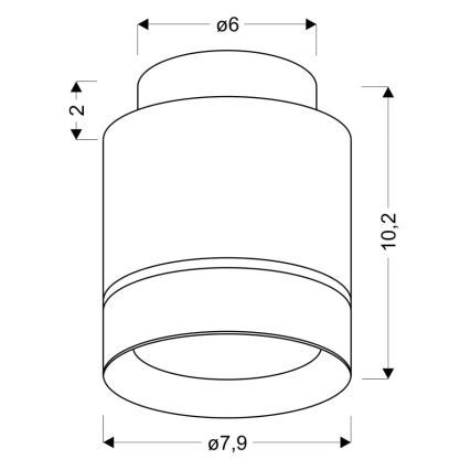 LED Лампа за таван TUBA LED/12W/230V