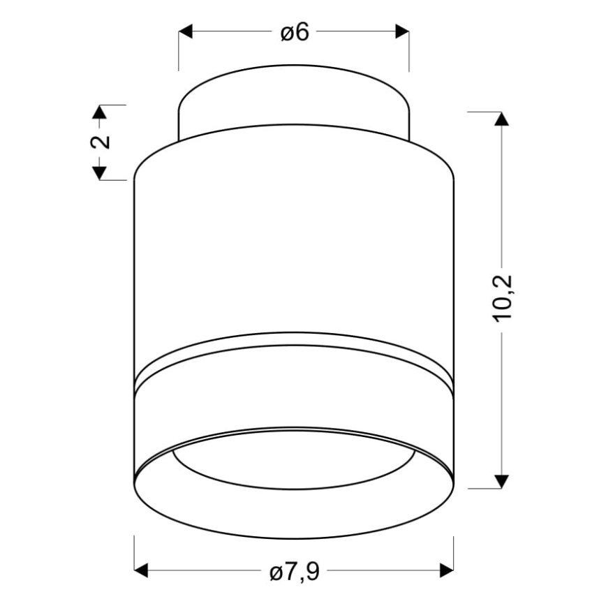 LED Лампа за таван TUBA LED/12W/230V