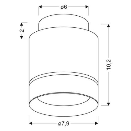 LED Лампа за таван TUBA LED/12W/230V