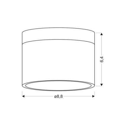 LED Лампа за таван TUBA LED/9W/230V бяла/черна