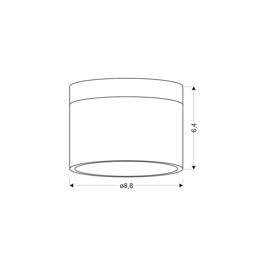 LED Лампа за таван TUBA LED/9W/230V бяла/черна
