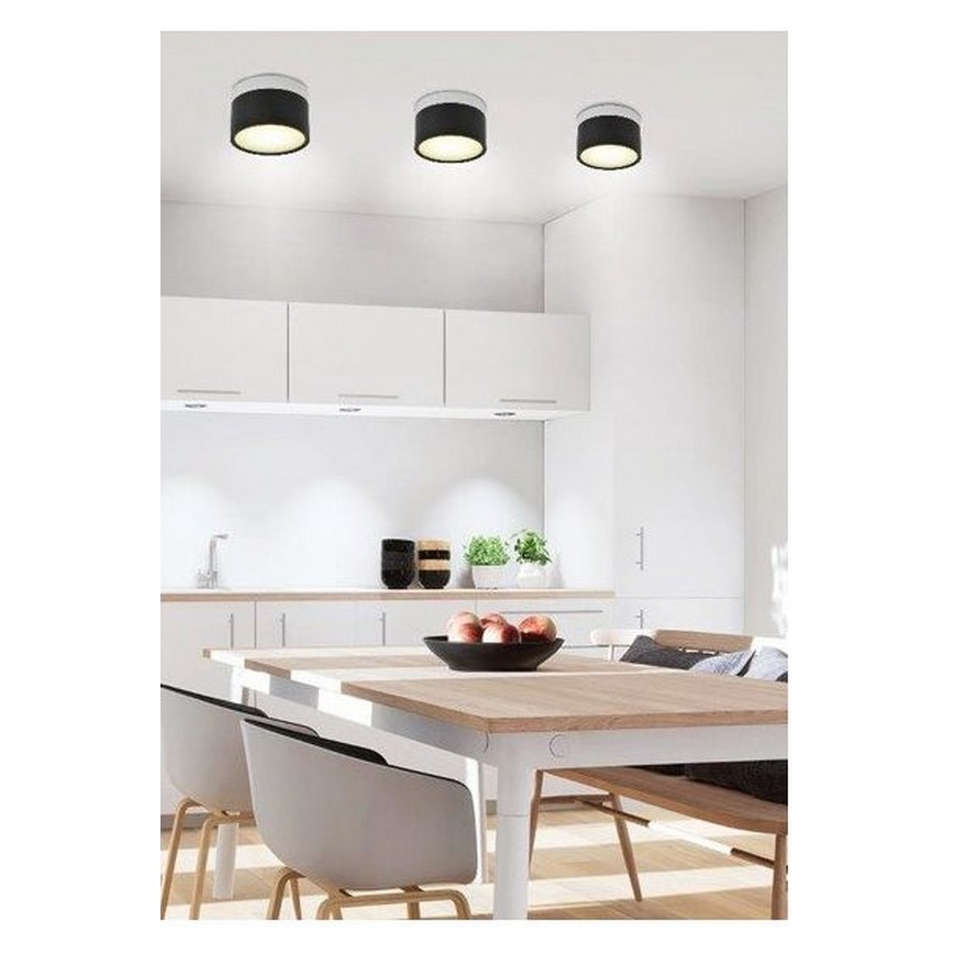 LED Лампа за таван TUBA LED/9W/230V бяла/черна