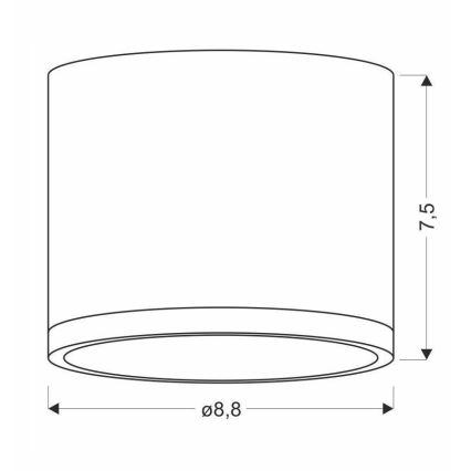 LED Лампа за таван TUBA LED/9W/230V