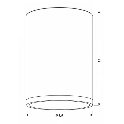 LED Лампа за таван TUBA LED/9W/230V