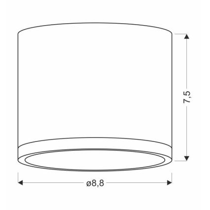 LED Лампа за таван TUBA LED/9W/230V