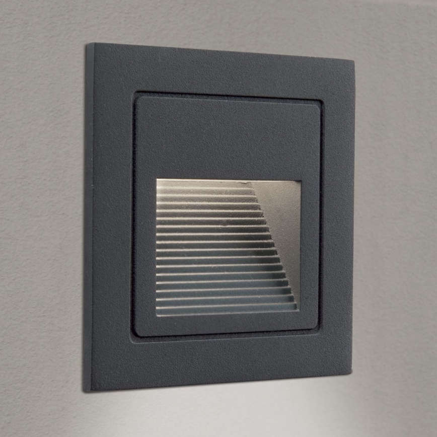 LED Лампа за вграждане LORO LED/2W/230V IP65 антрацит