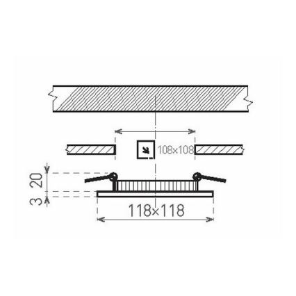 LED Лампа за вграждане в баня 30xLED SMD/6W/230V 2800K 11,8 см IP44