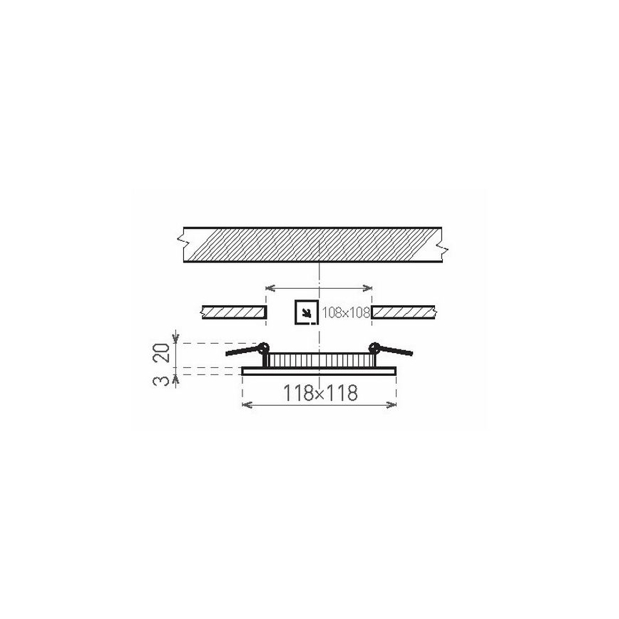 LED Лампа за вграждане в баня 30xLED SMD/6W/230V 2800K 11,8 см IP44