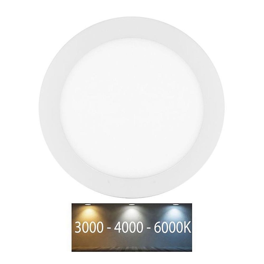 LED Лампа за вграждане в баня LADA LED/12W/230V 3000/4000/6000K Ø 17 см IP44 бял