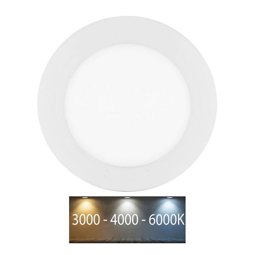 LED Лампа за вграждане в баня LADA LED/6W/230V 3000/4000/6000K Ø 12 см IP44 бял