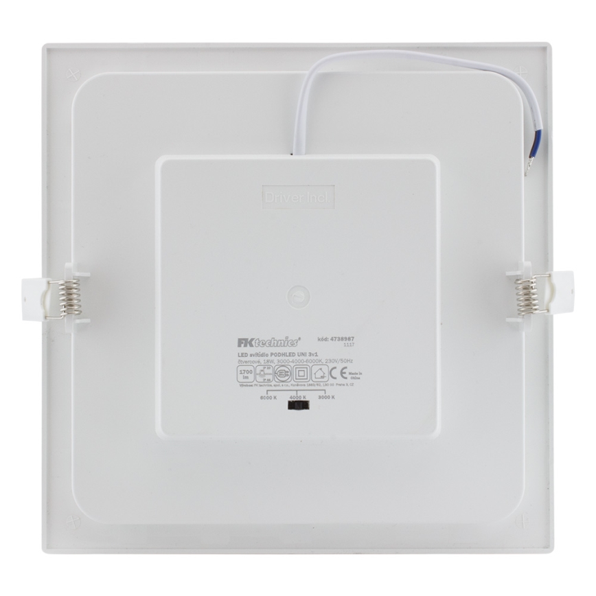 LED Лампа за вграждане в баня LED/18W/230V 3000/4000/6000K IP44