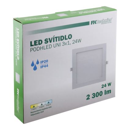 LED Лампа за вграждане в баня LED/24W/230V 3000/4000/6000K IP44