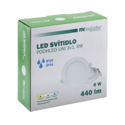 LED Лампа за вграждане в баня LED/6W/230V 3000/4000/6000K IP44