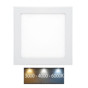 LED Лампа за вграждане в баня RAFA LED/18W/230V 3000/4000/6000K 22x22 см IP44 бял
