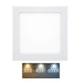 LED Лампа за вграждане в баня RAFA LED/25W/230V 3000/4000/6000K 30x30 см IP44 бял